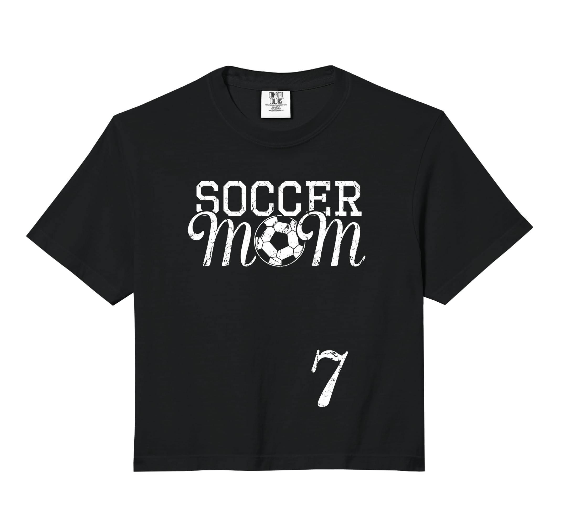 Soccer Mom Jersey Number 7 Favorite T-Shirt - Minimalist Print for Adults