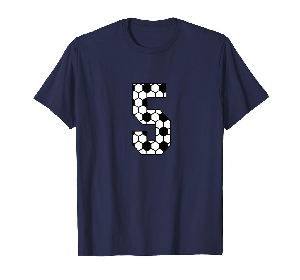 5 Soccer Jersey Favorite Player Fan T-Shirt - Minimalist Print for Adults