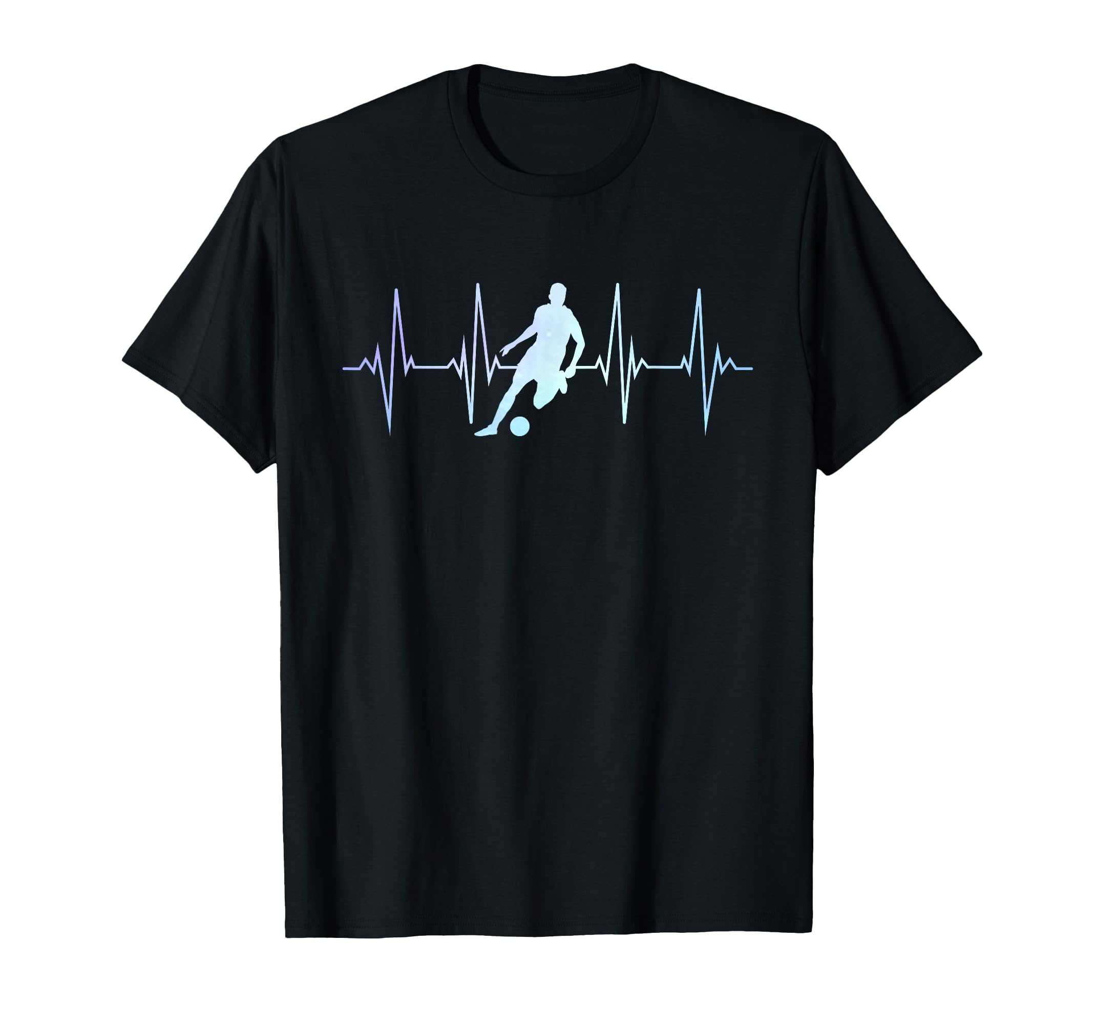 Soccer Heartbeat Sports Soccer T-Shirt - Fun Novelty Design for Adults