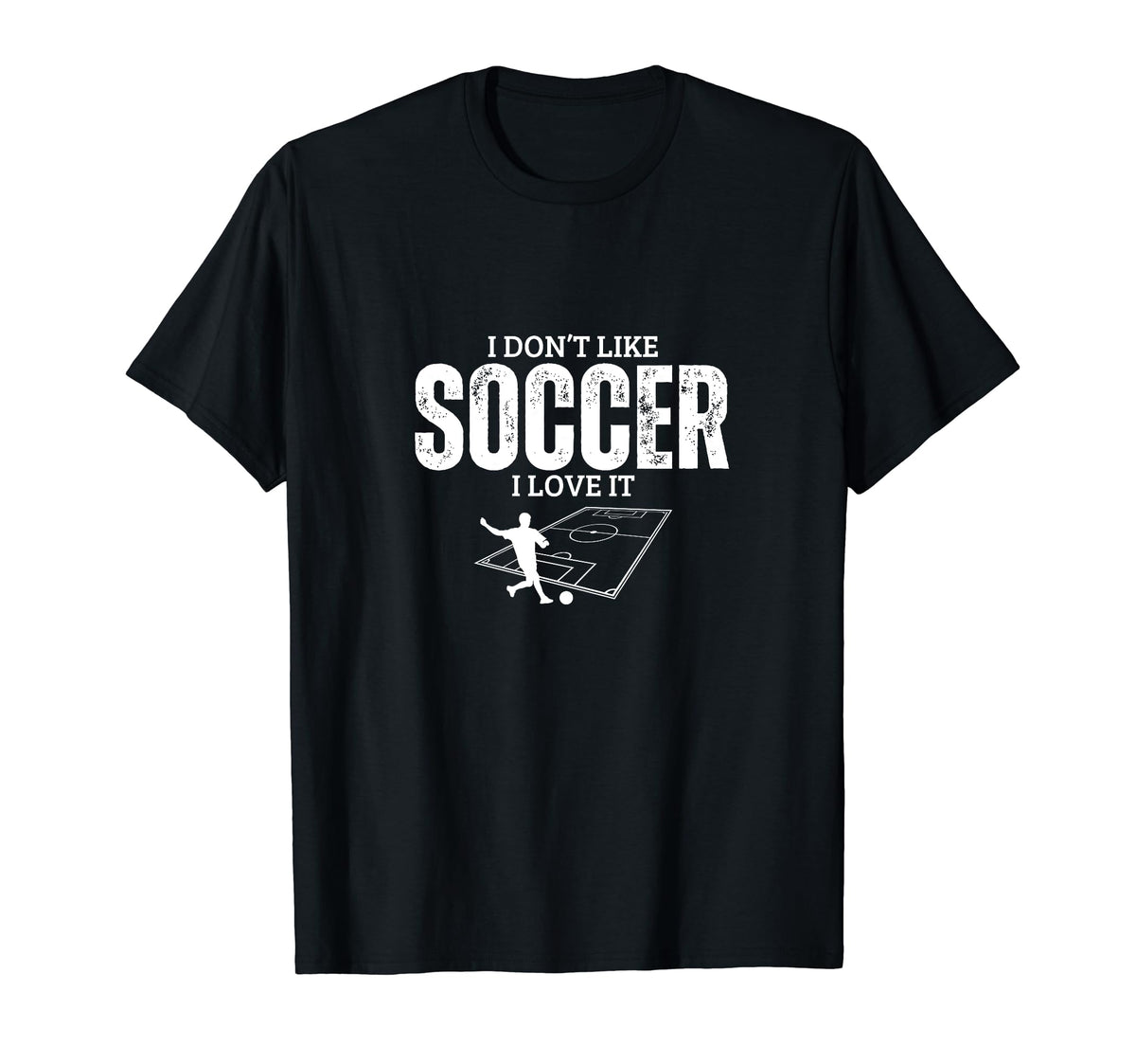 I Love Soccer Funny Soccer Player T-Shirt - Minimalist Print Unisex