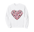 Heart Shaped Soccer Ball Artwork Sweatshirt - Fun Novelty Design Unisex
