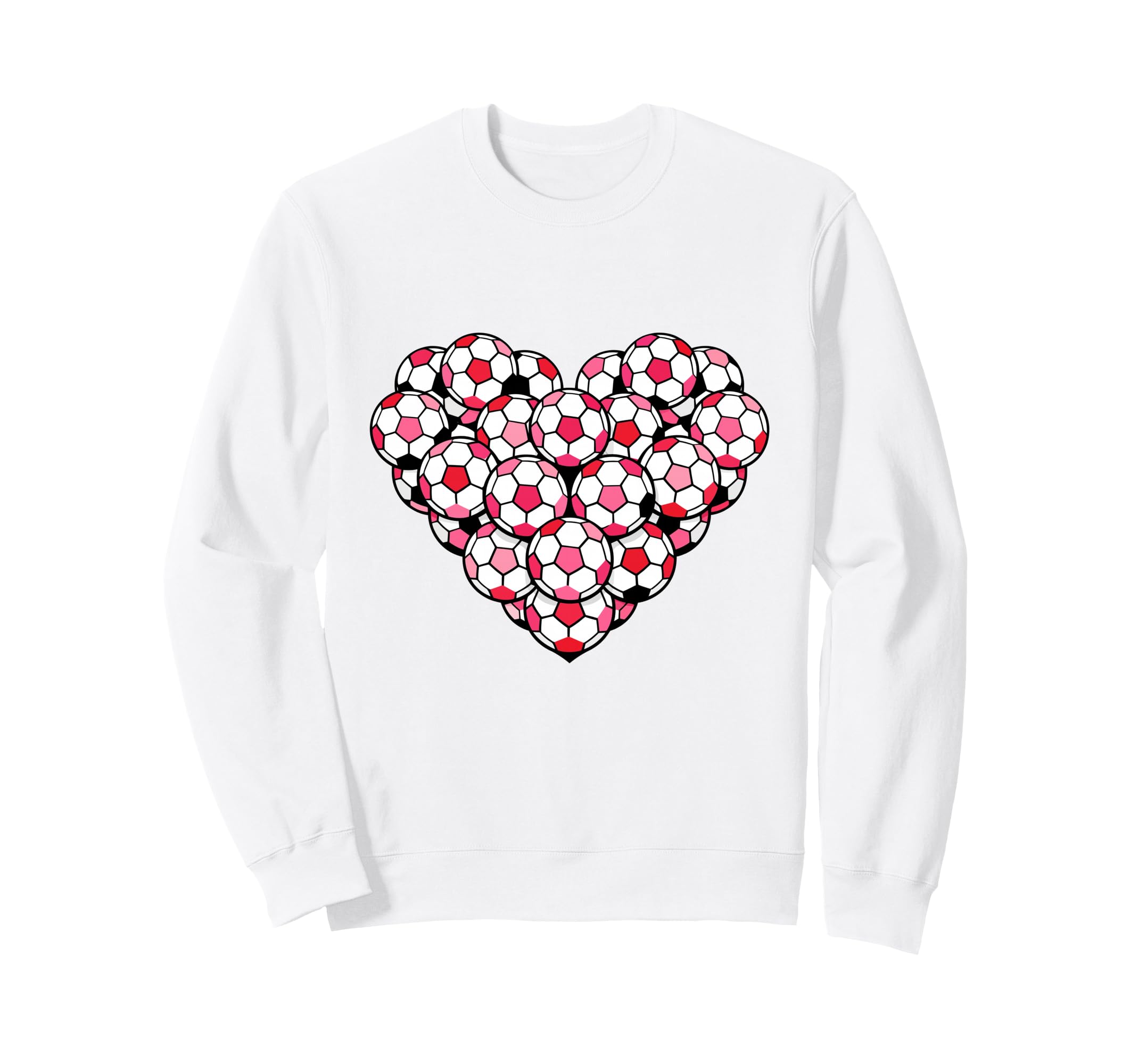 Heart Shaped Soccer Ball Artwork Sweatshirt - Fun Novelty Design Unisex