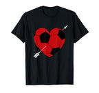 Team Soccer Lover Soccer Player Coach Red T-Shirt - Unique Graphic Unisex