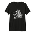 Eat Sleep Soccer Repeat Tri Blend T-Shirt - Minimalist Print Unisex