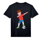 Dabbing Soccer Football Player T-Shirt - Graphic Print Men Women