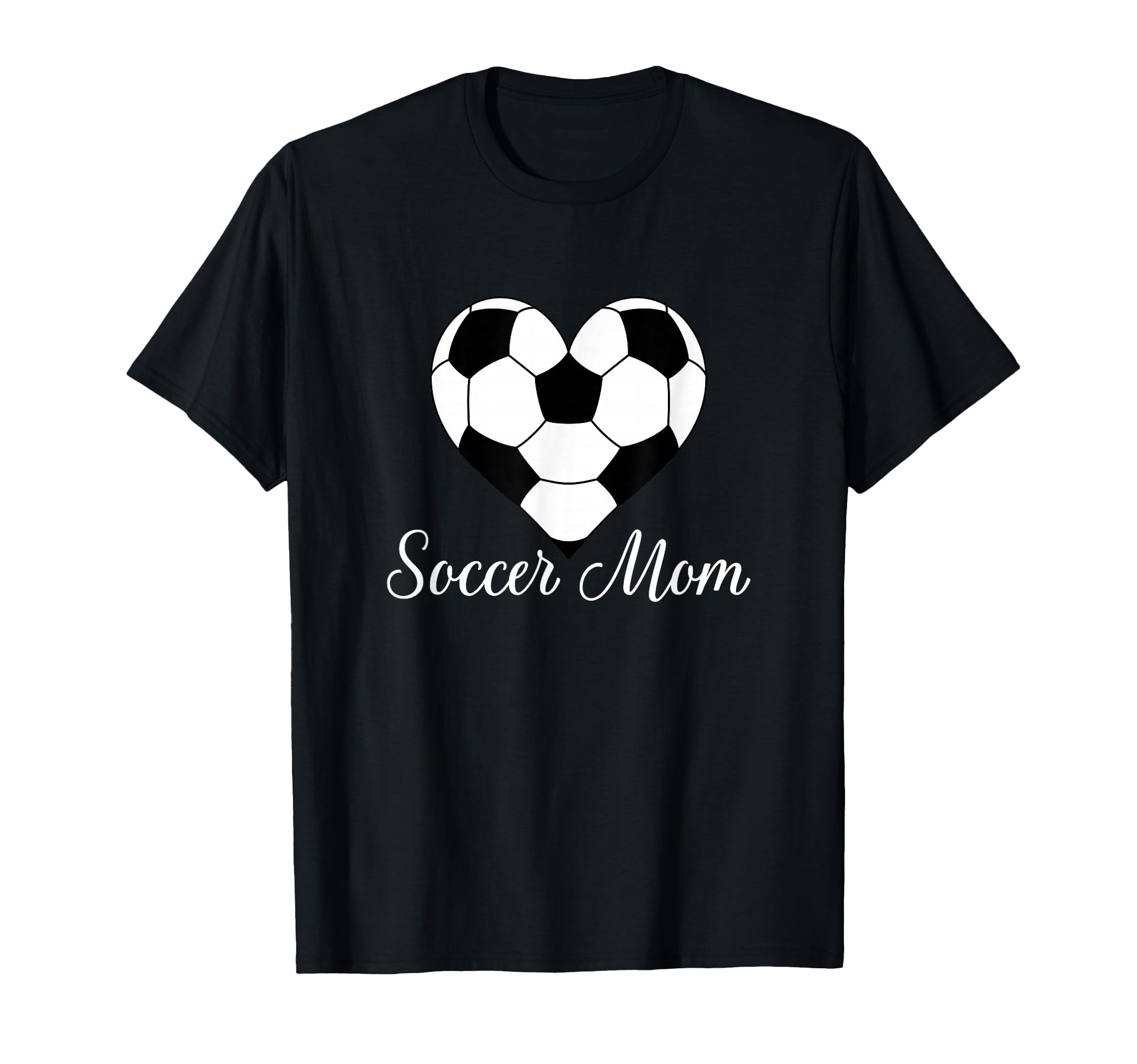Soccer Mom Heart Soccer Ball Funny T-Shirt - Trendy Graphic for Adults