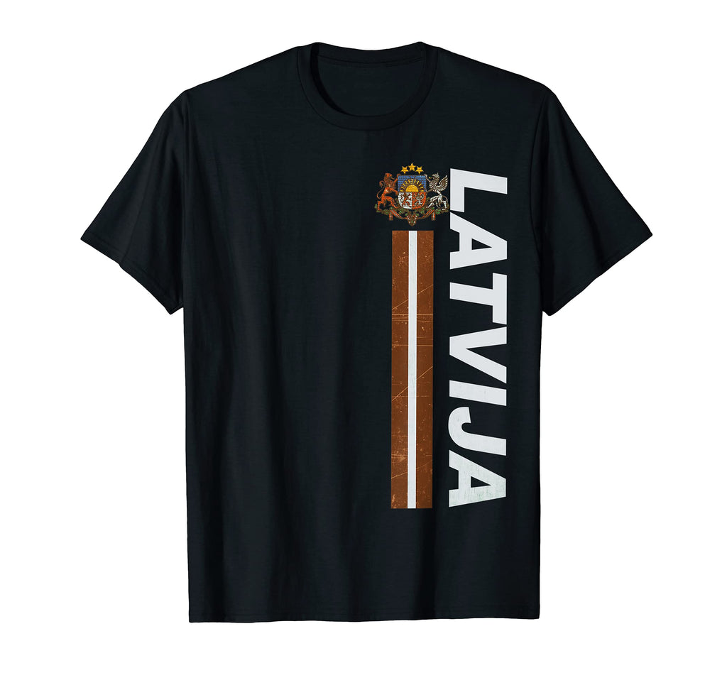 Latvia Soccer National Pride Distressed T-Shirt - Unique Graphic Men Women
