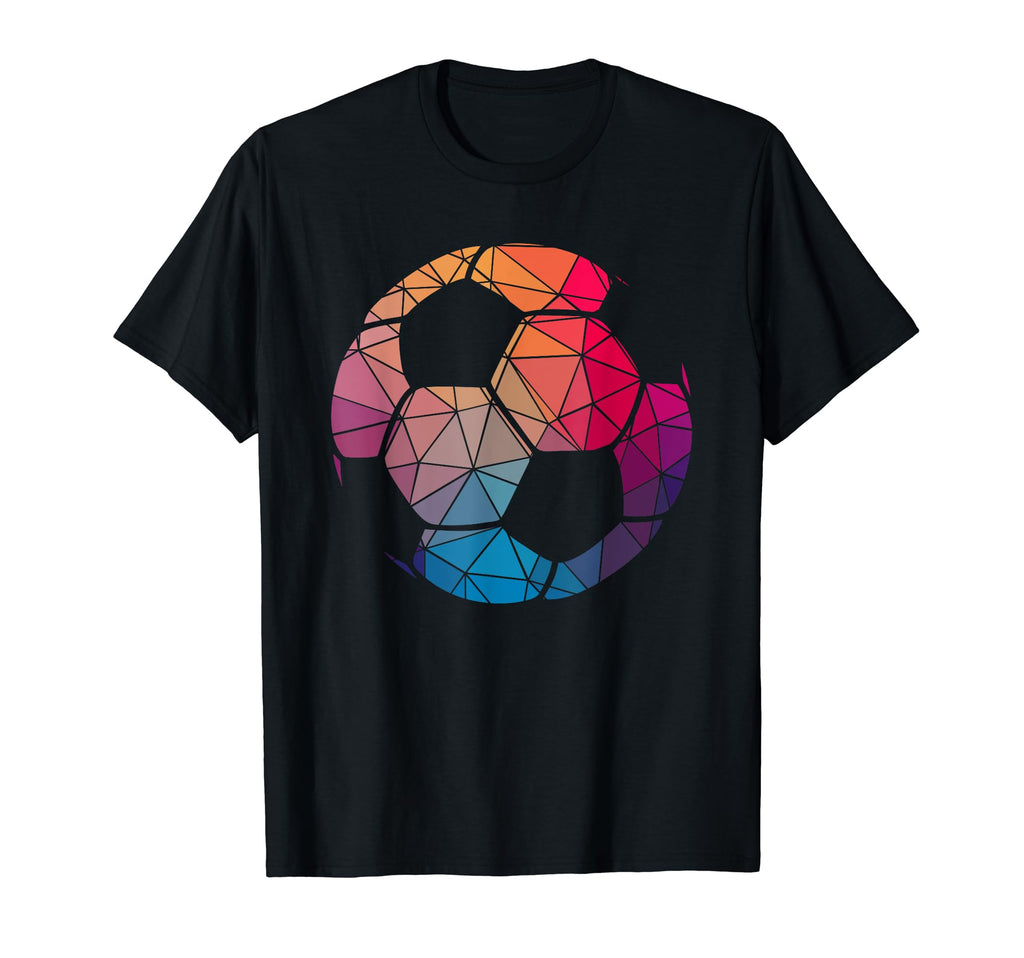 Geometric Soccer Shape Gift T-Shirt - Casual Everyday Wear Unisex