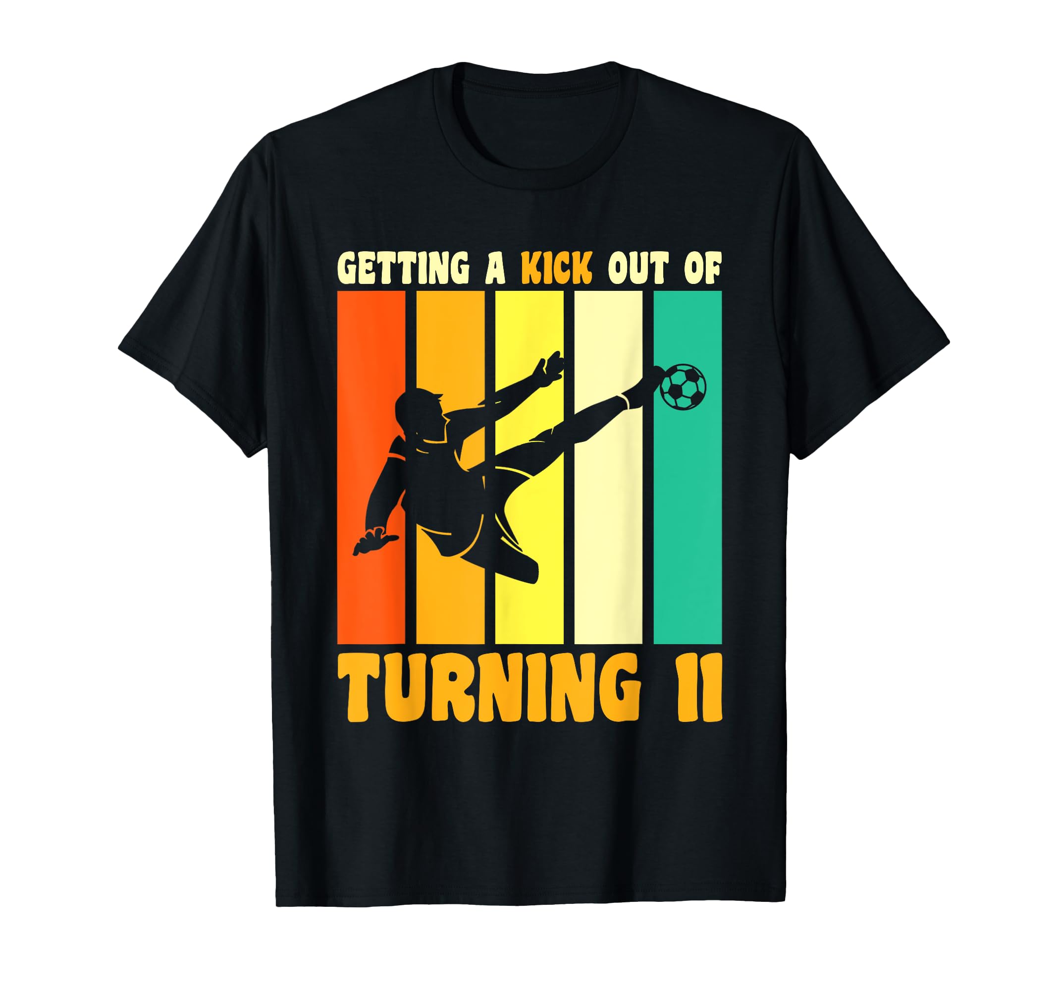 Happy 11Th Birthday 11 Year Old Kick T-Shirt - Custom Art Print for Adults