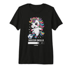 Kawaii Unicorn Soccer Skills Loading T-Shirt - Custom Art Print Men Women