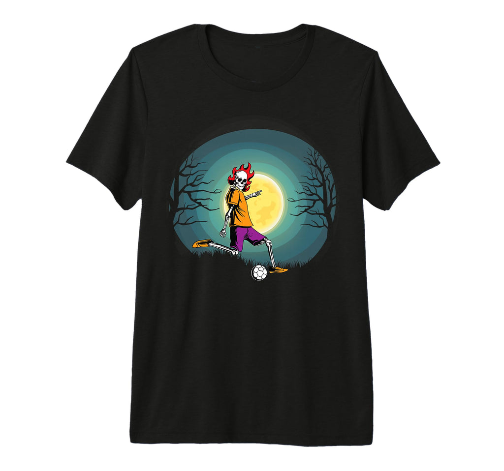 Skeleton Soccer Coach Fan Halloween T-Shirt - Fun Novelty Design Unisex