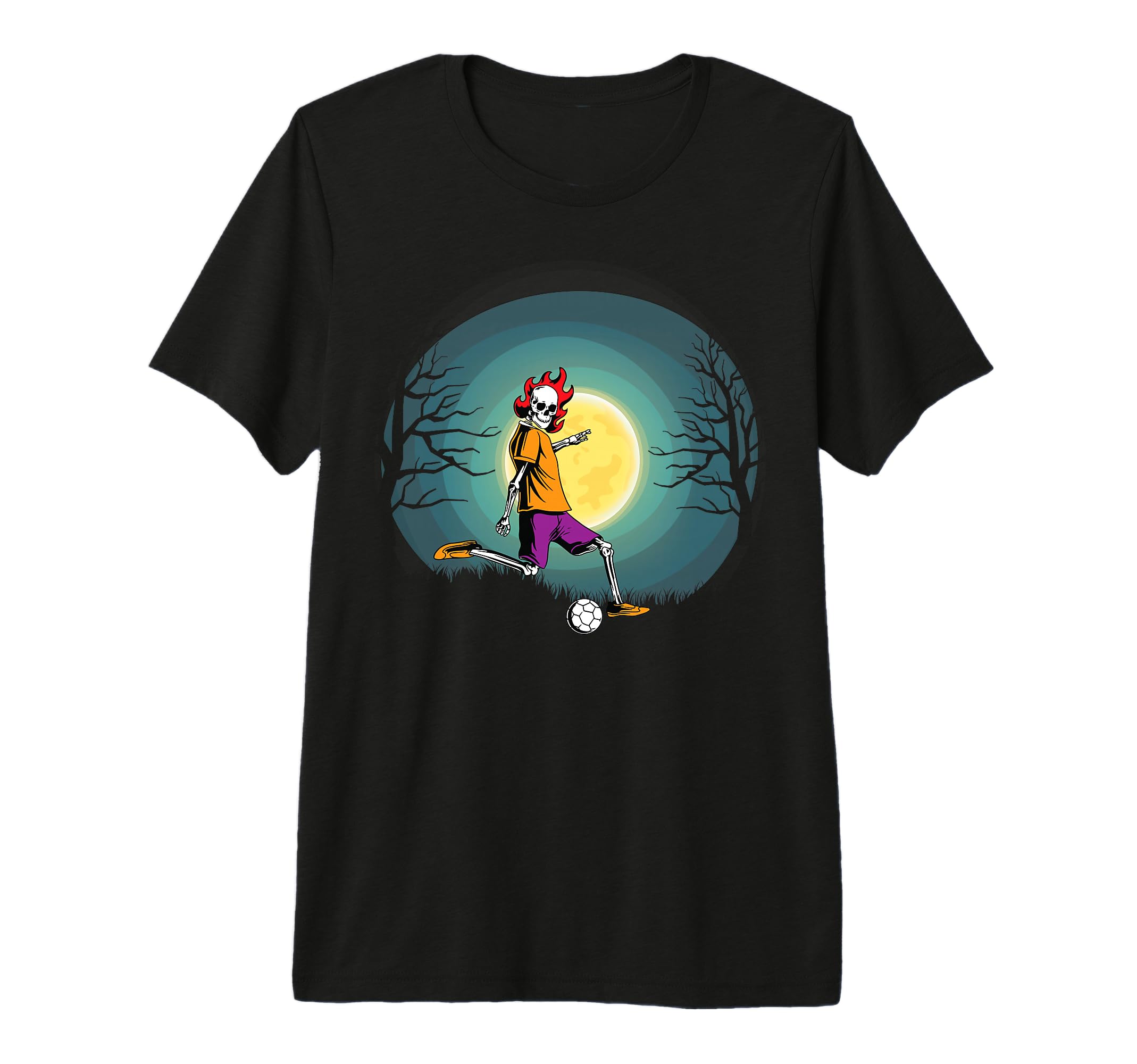 Skeleton Soccer Coach Fan Halloween T-Shirt - Fun Novelty Design Unisex