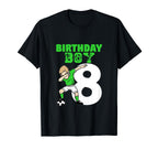 8Th Birthday Soccer Lover 8 Year Old Soccer T-Shirt - Graphic Print Unisex