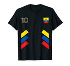 Retro10 Ecuador Football Ecuador Soccer T-Shirt - Trendy Graphic Men Women
