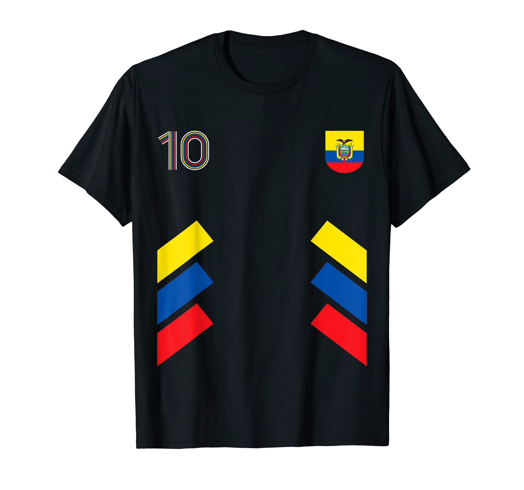 Retro10 Ecuador Football Ecuador Soccer T-Shirt - Trendy Graphic Men Women