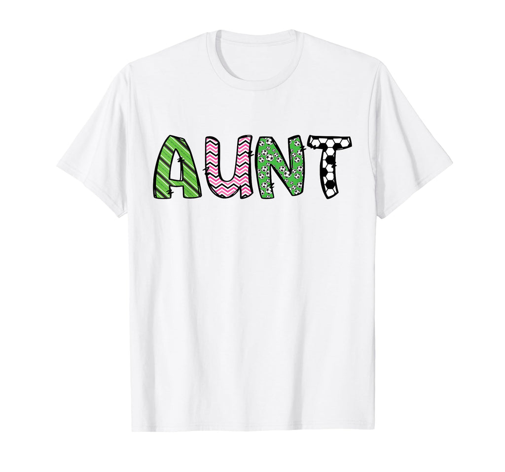 Soccer Aunt Funny Soccer Birthday Family T-Shirt - Minimalist Print Unisex