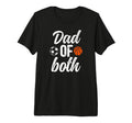 Mens Dad Both Soccer Basketball Dad T-Shirt - Novelty Apparel Unisex
