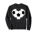 Soccer Heart Soccer Silhouette Soccer Sweatshirt - Streetwear Style Unisex