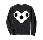 Soccer Heart Soccer Silhouette Soccer Sweatshirt - Streetwear Style Unisex