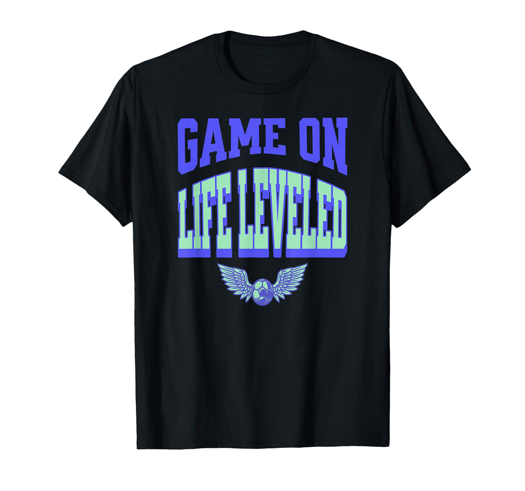 Kickoff Life Leveled Soccer Player T-Shirt - Trendy Graphic for Adults