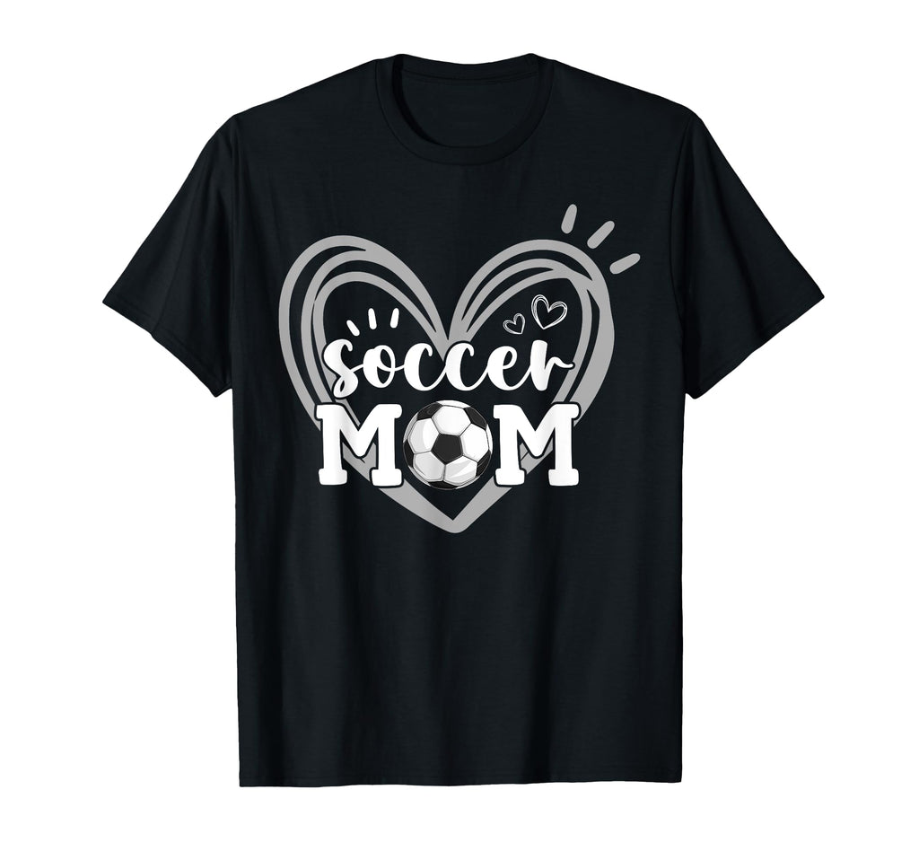 Funny Soccer Mom Heart Soccer Mama T-Shirt - Aesthetic Graphic Unisex