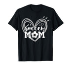 Funny Soccer Mom Heart Soccer Mama T-Shirt - Aesthetic Graphic Unisex