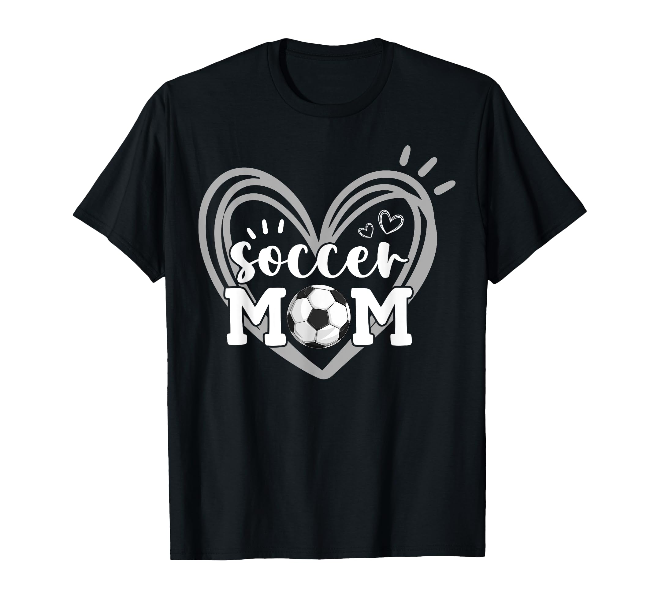 Funny Soccer Mom Heart Soccer Mama T-Shirt - Aesthetic Graphic Unisex