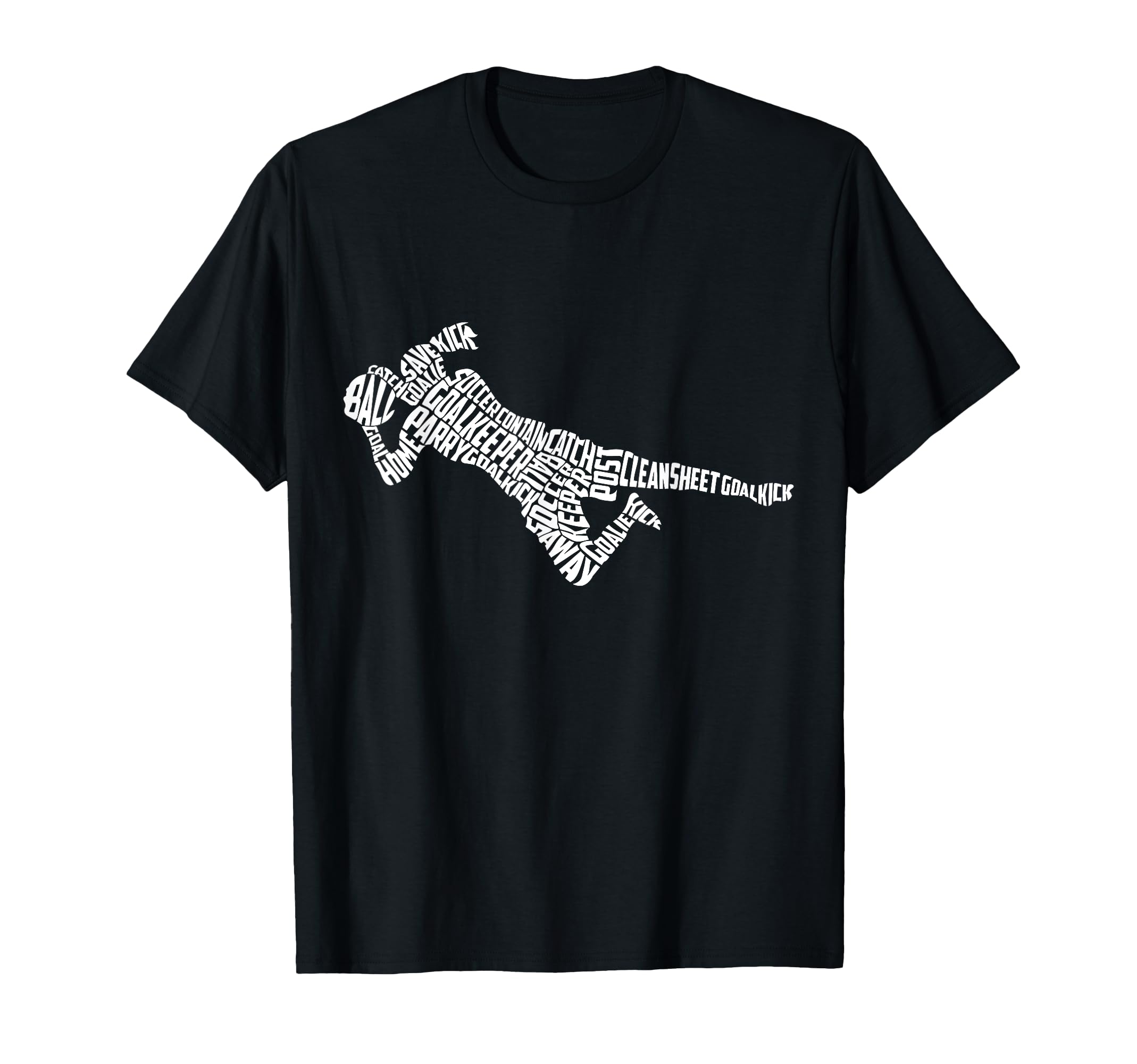 Soccer Goalkeeper Typography T-Shirt - Unique Graphic for Adults
