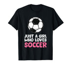 Just Who Loves Soccer T-Shirt - Graphic Print Men Women