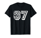 Number 37 Sports Jersey Player 37 Fan T-Shirt - Unique Graphic for Adults