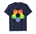 Lgbt Rainbow Flag Soccer Football T-Shirt - Casual Everyday Wear Unisex