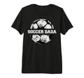 Mens Soccer Dada Soccer Ball Split T-Shirt - Aesthetic Graphic for Adults