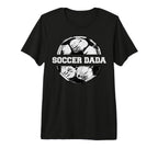 Mens Soccer Dada Soccer Ball Split T-Shirt - Aesthetic Graphic for Adults