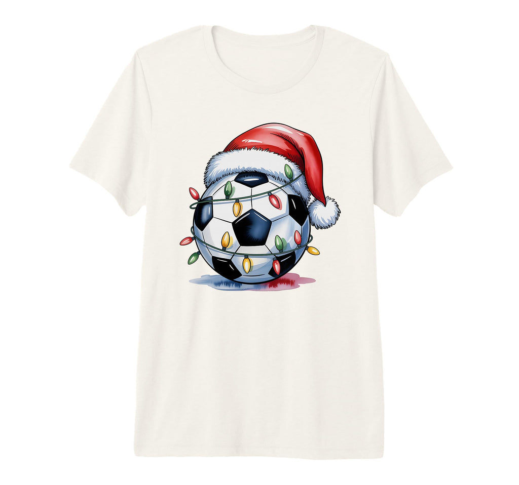 Soccer Santa Festive Cheer Game Day T-Shirt - Fun Novelty Design Men Women