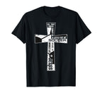 Christian Cross Soccer Art All That I T-Shirt - Minimalist Print Unisex