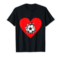 Soccer Heart Soccer And Soccer Love T-Shirt - Casual Everyday Wear Unisex