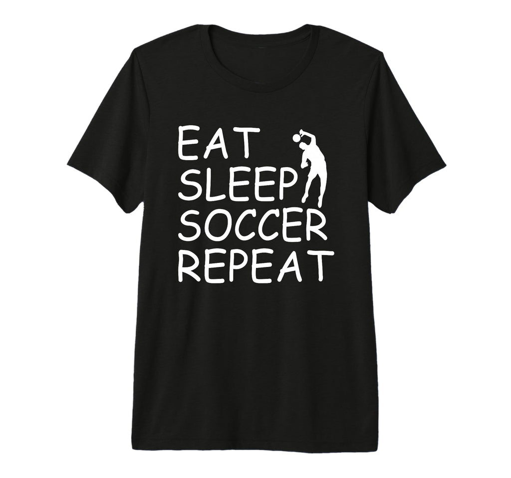 Eat Sleep Soccer Repeat Soccer Player T-Shirt - Custom Art Print Unisex