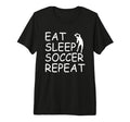 Eat Sleep Soccer Repeat Soccer Player T-Shirt - Custom Art Print Unisex