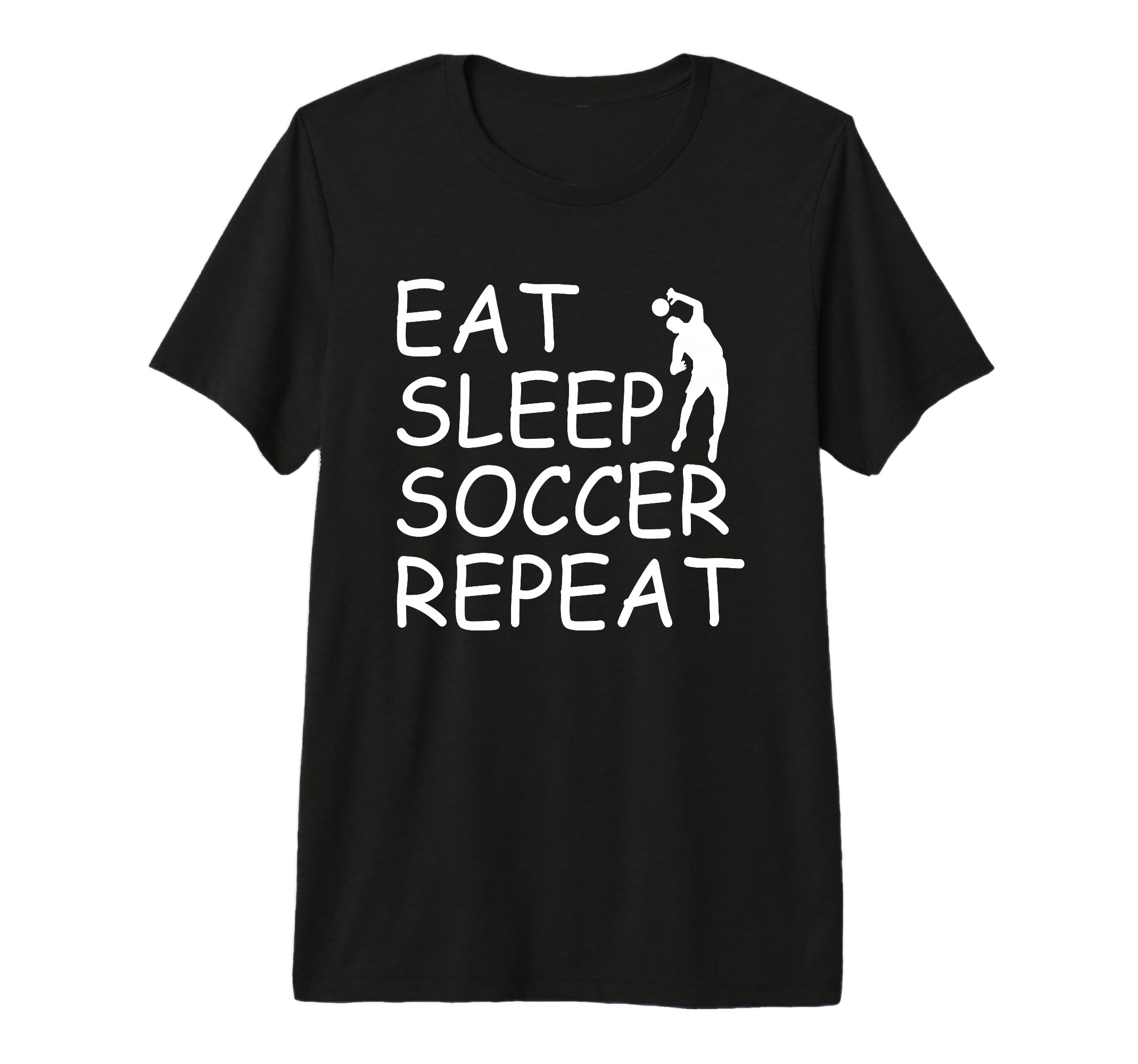 Eat Sleep Soccer Repeat Soccer Player T-Shirt - Custom Art Print Unisex