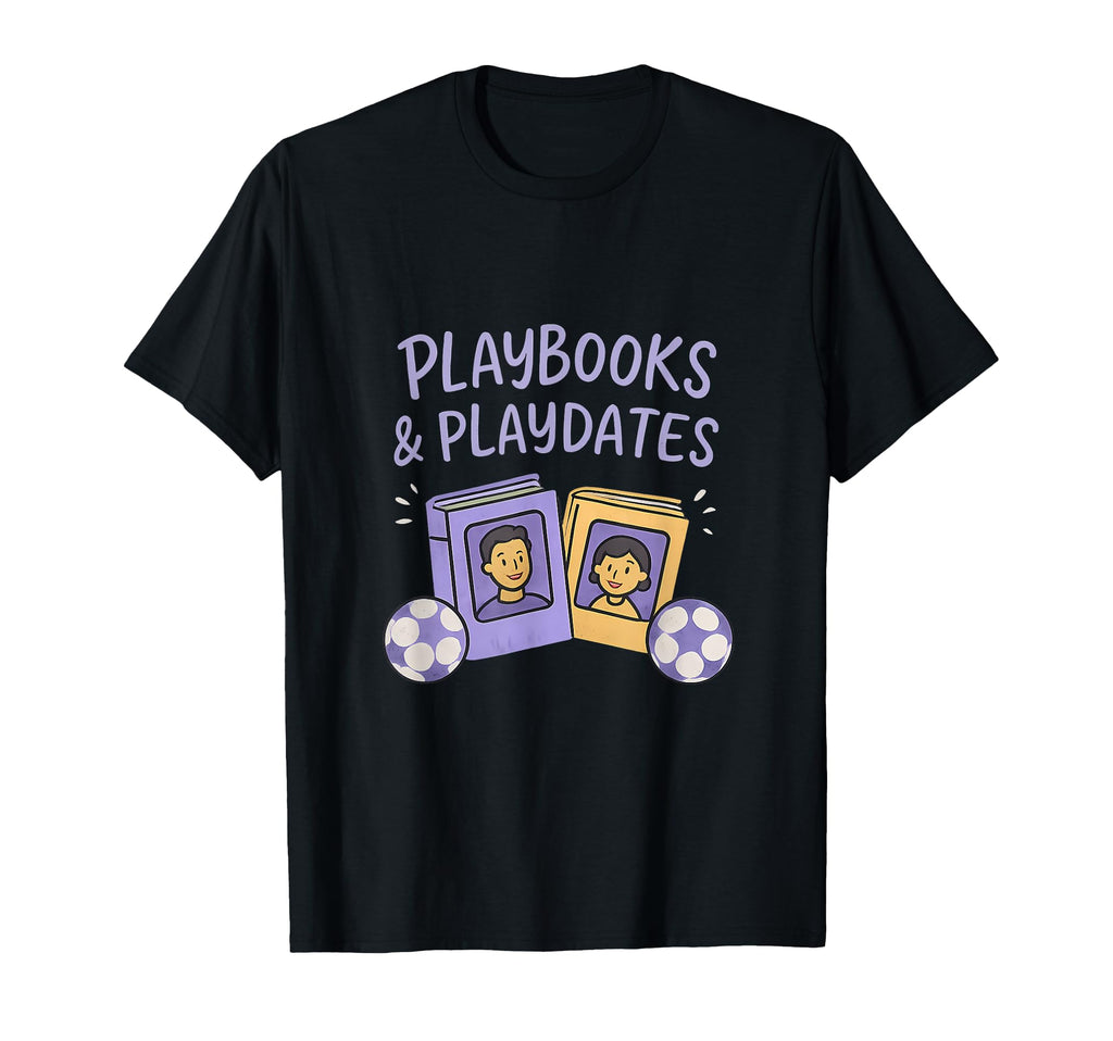 Playbooks Playdates Family Books T-Shirt - Casual Everyday Wear Unisex