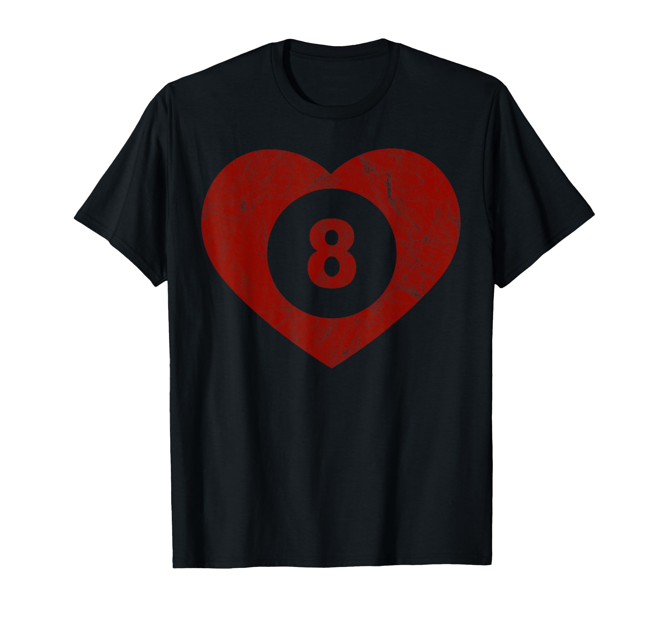 Billiard Heart Gift Snooker Player T-Shirt - Custom Art Print for Adults