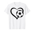 Soccer Heart Soccer Ball Heart Soccer T-Shirt - Custom Art Print Men Women
