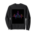 Minimalist Soccer Heartbeat Sweatshirt - Unique Graphic Men Women
