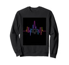Minimalist Soccer Heartbeat Sweatshirt - Unique Graphic Men Women