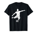 Silhouette Soccer Player T-Shirt - Casual Everyday Wear Men Women