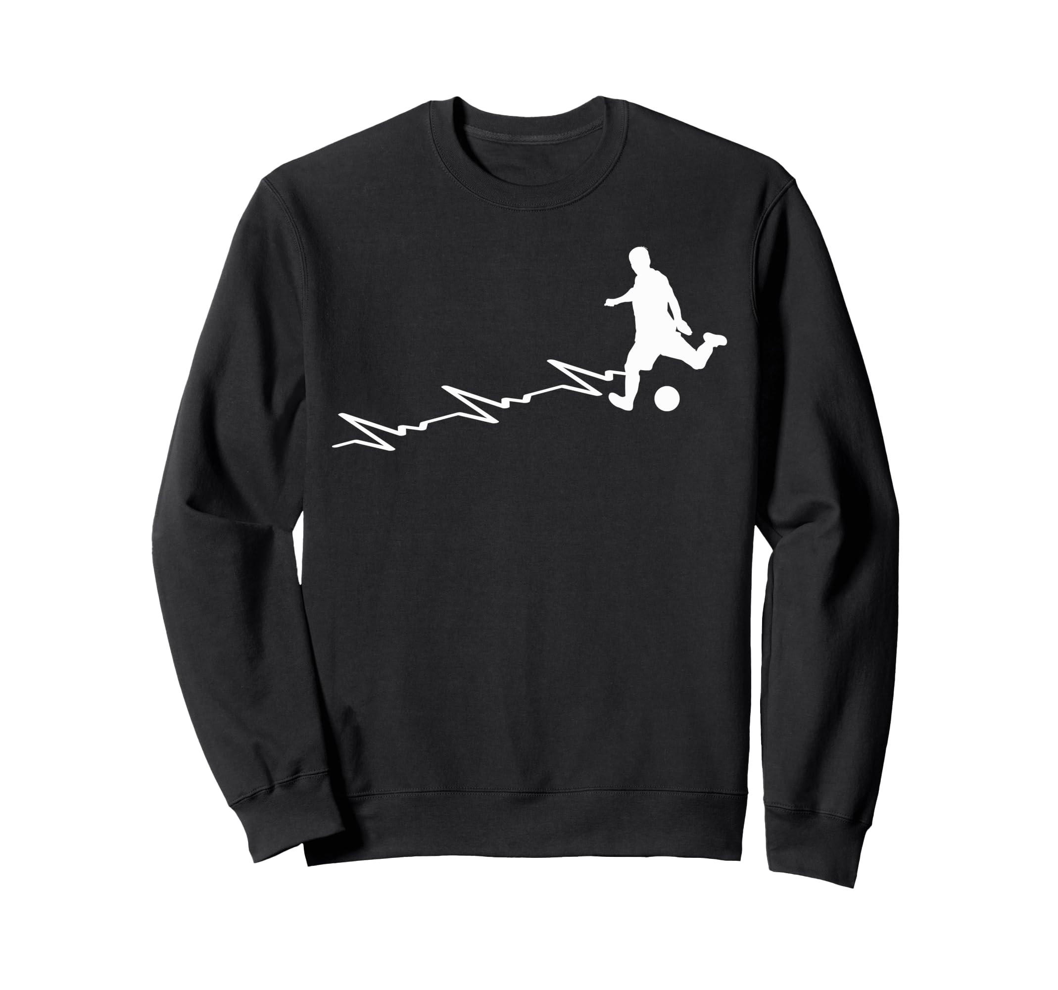 Soccer Heartbeat Funny Soccer Lover Sweatshirt - Streetwear Style Unisex