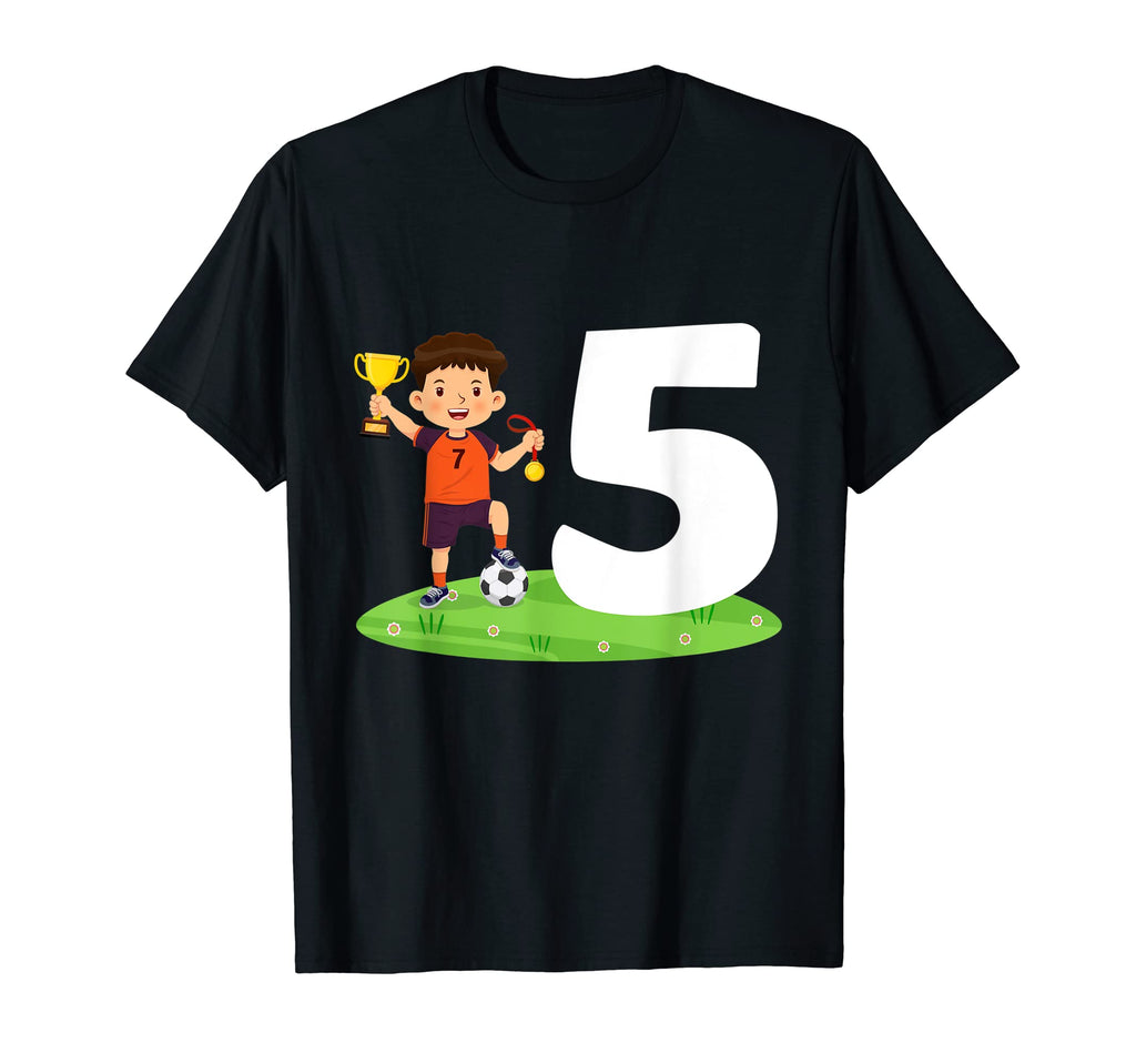 5Th Birthday Soccer 5 Years Old Soccer T-Shirt - Trendy Graphic Men Women