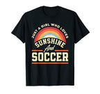 Just Who Loves Sunshine And Soccer T-Shirt - Unique Graphic for Adults