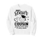 2027 Senior Soccer Cousin Proud Family Sweatshirt - Graphic Print Unisex