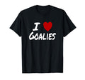 I Heart Love Goalies Hockey Soccer T-Shirt - Custom Art Print Men Women